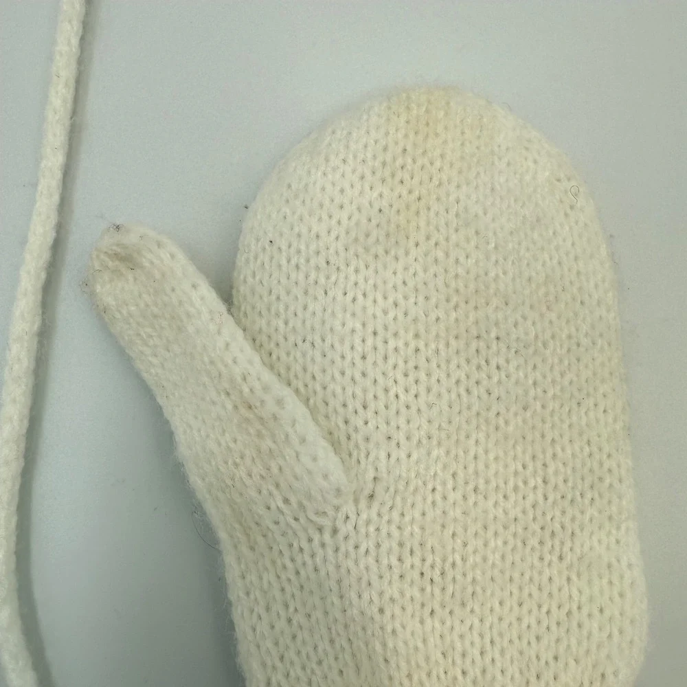 Vtg Baby‎ Mittens with String | Panda, Balloon, Parachute | 1980s 100% Acrylic
